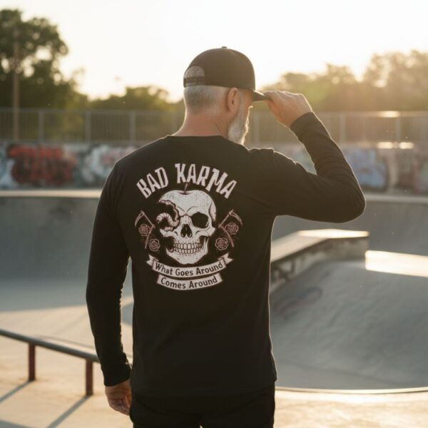bad karma long sleeve back black totemay