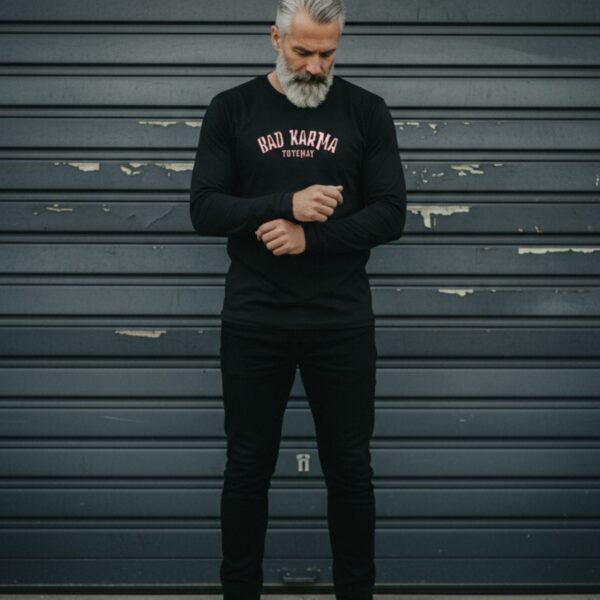 bad karma long sleeve front black 1 totemay