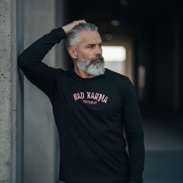 bad karma long sleeve front black totemay