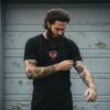 dripping heart t shirt front black 2 totemay