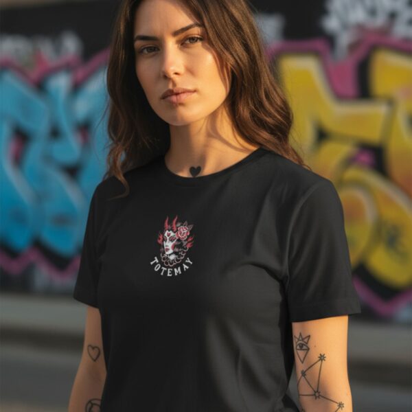 hard to know t shirt front black totemay