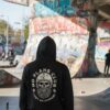 lost on purpose hoodie back black totemay