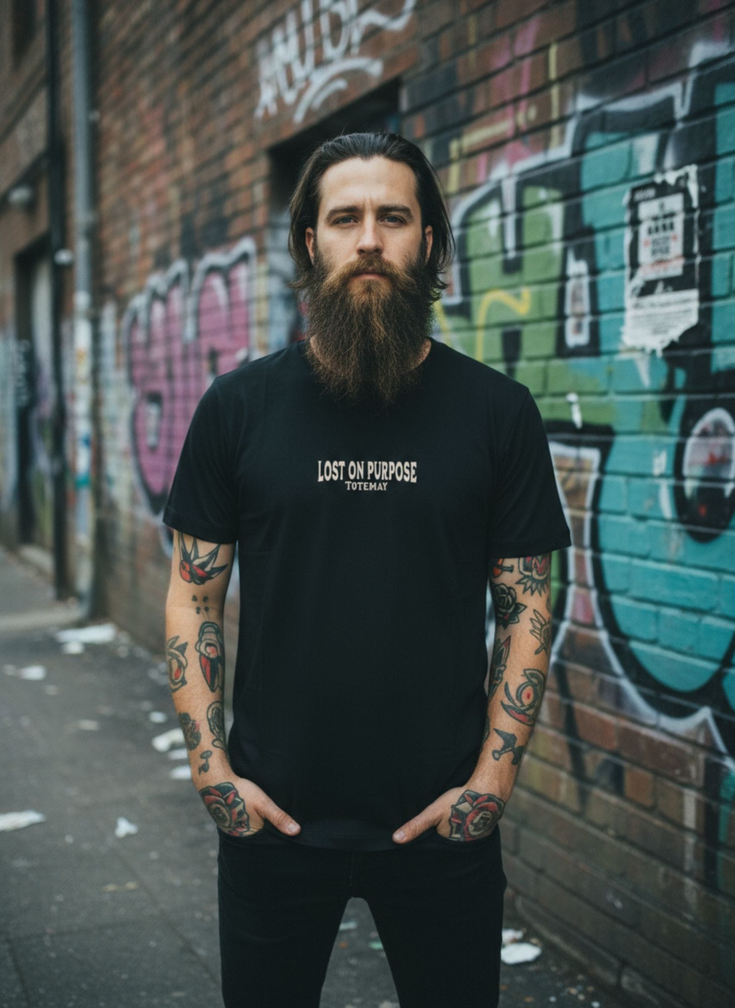 Lost on Purpose - Black T-Shirt 7 Lost on Purpose - Black T-Shirt - immagine 7