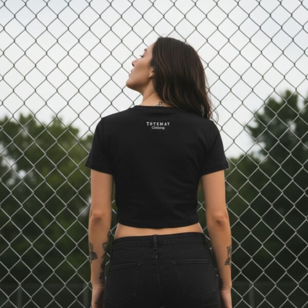 not your guide crop tee back black totemay
