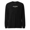 unisex long sleeve tee black front 6902a7640280a