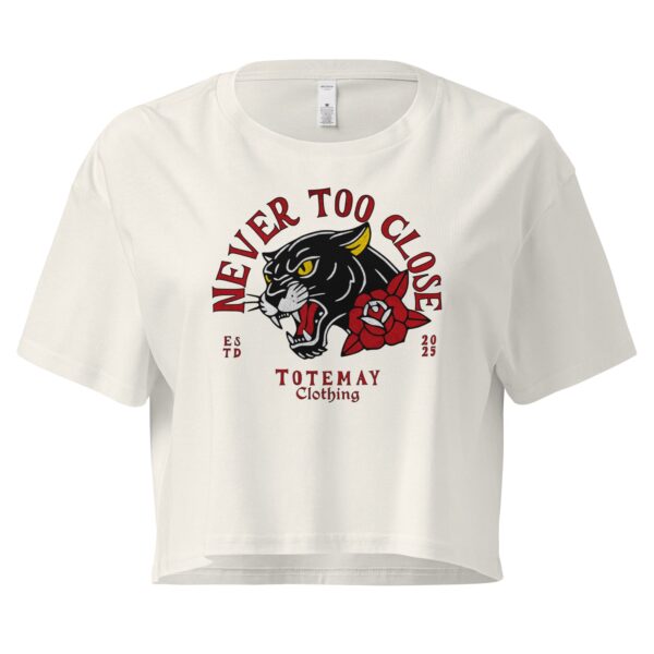 NEVER TOO CLOSE - Ecru Crop T-shirt