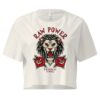 RAW POWER - Ecru Crop T-shirt