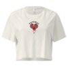 DRIPPING HEART - Ecru Crop T-shirt