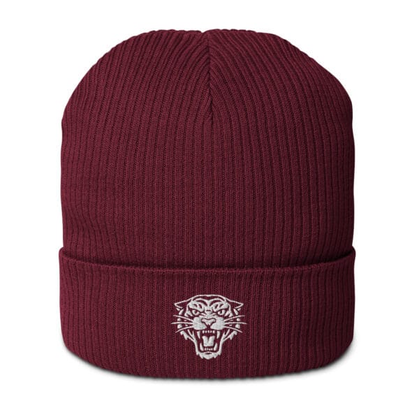 Tiger Beanie Burgundy