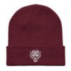 organic ribbed beanie burgundy front 694144c9e153d