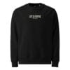 Lost on Purpose - Black Heavy Sweatshirt 7 unisex eco sweatshirt black front 697c9a514c4b7