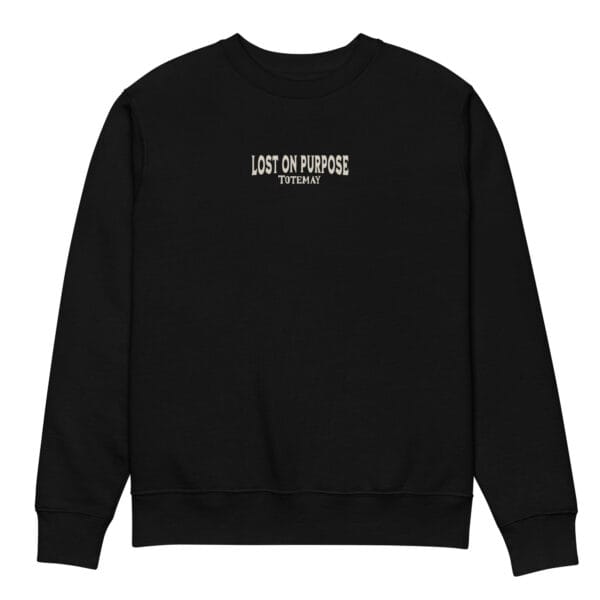 Alternative view of Lost on Purpose - Black Heavy Sweatshirt