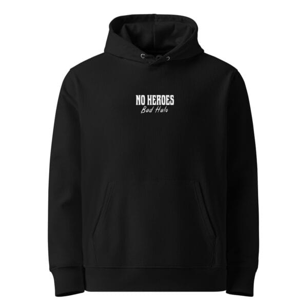 Alternative view of No Heroes - Black Heavy Hoodie