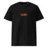 unisex organic cotton t shirt black front 697b31910135b