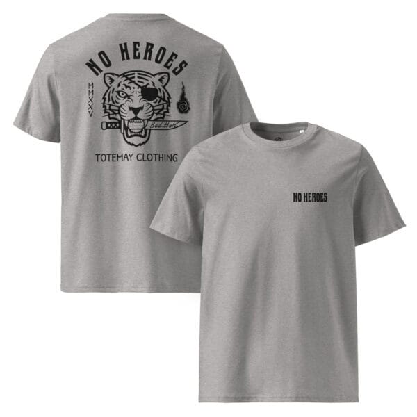 Alternative view of No Heroes - Heather Grey T-Shirt