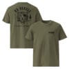 unisex organic cotton t shirt khaki front and back 6979f928033c1