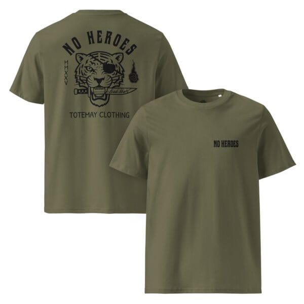 Alternative view of No Heroes - Khaki T-Shirt