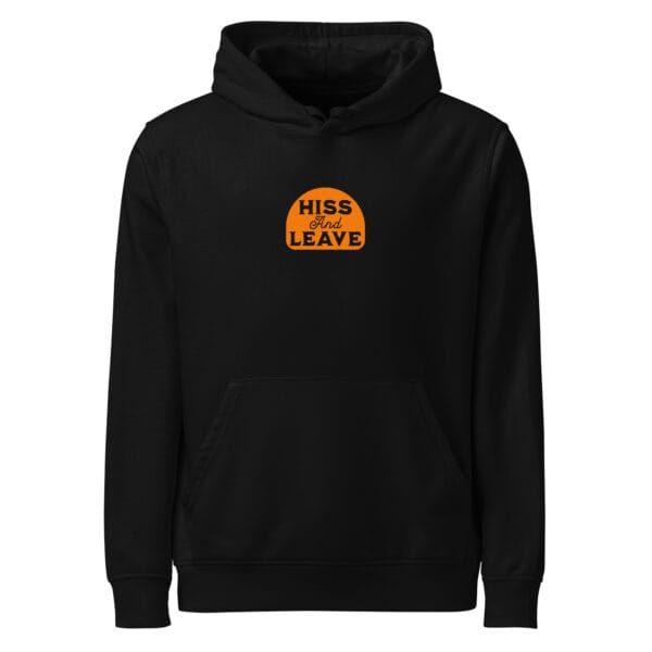 Alternative view of Hiss and Leave - Black Hoodie