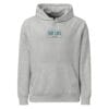 Too Late - Heather Grey Hoodie 3 unisex organic mid weight hoodie heather grey front 697cbd8426832