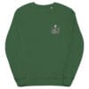 unisex organic sweatshirt bottle green front 697d4557b3634