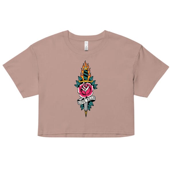 Alternative view of Love Kills - Women's Crop Tee