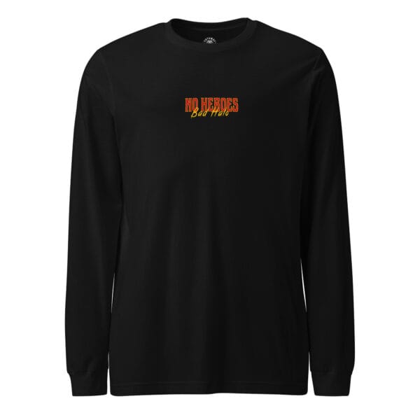 Alternative view of No Heroes - Black Long Sleeve Tee
