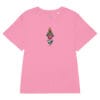 womens organic ribbed neck t shirt bubble pink front 6992075574b5c