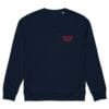 unisex organic mid weight sweatshirt french navy front 69b0b11f46e9a