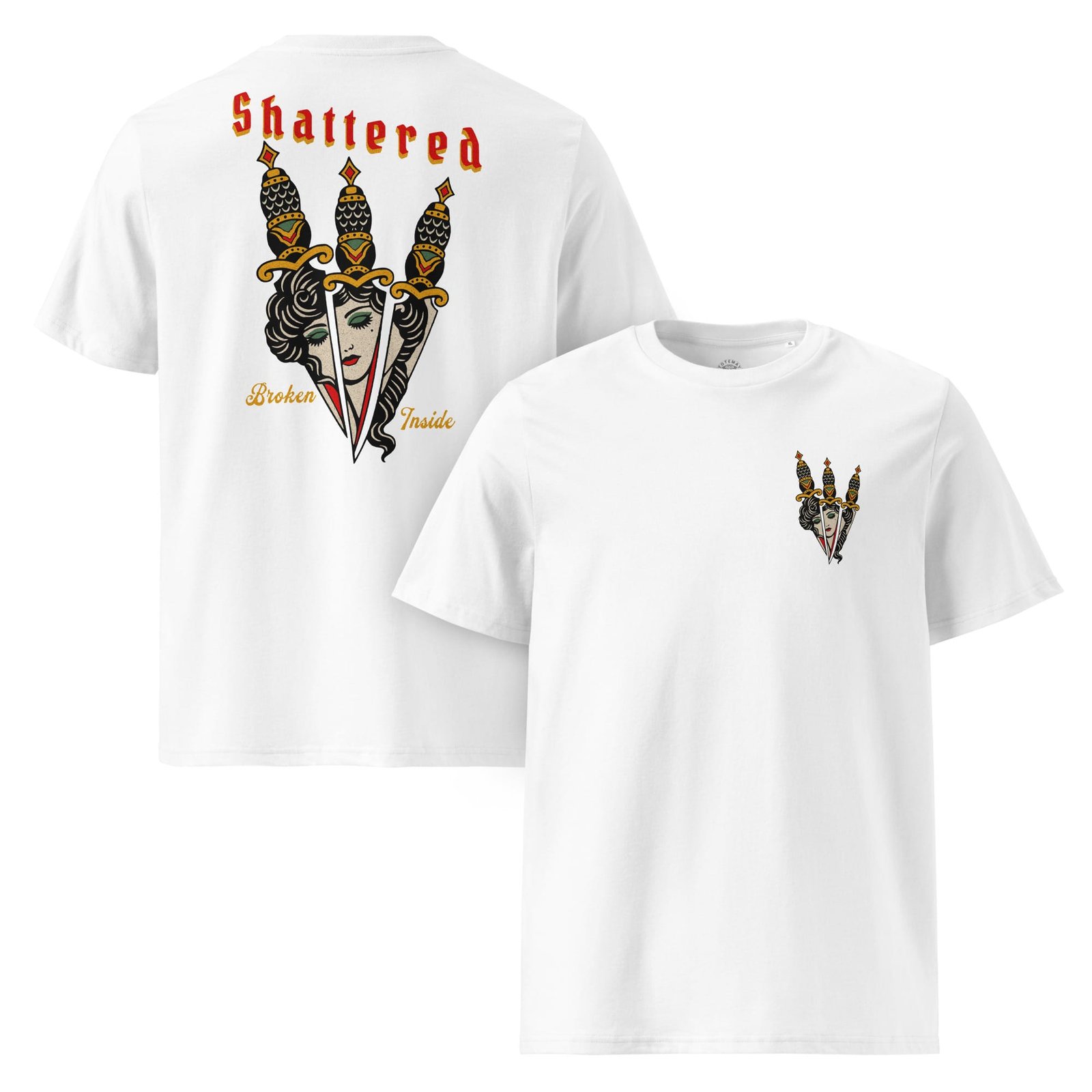 Shattered – White T-Shirt 3 Shattered – White T-Shirt - Image 3