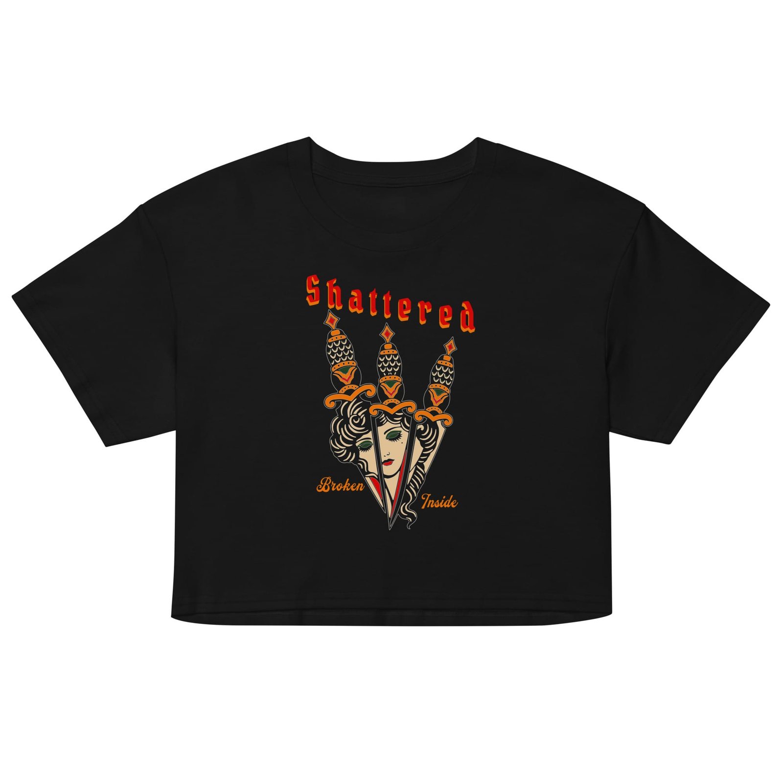 Shattered - Women's Crop Tee 2 Shattered - Women's Crop Tee - Image 2