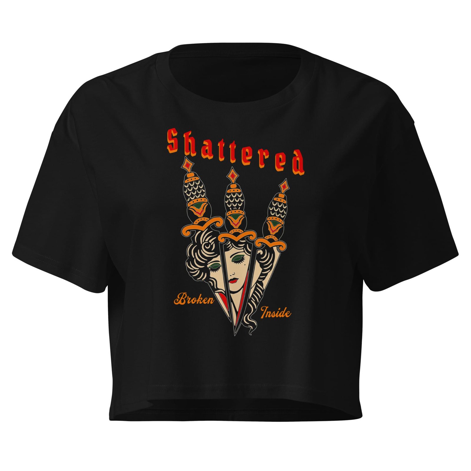 Shattered - Women's Crop Tee 1 Shattered - Women's Crop Tee