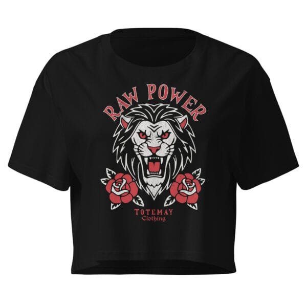 Raw Power - Black Women's Crop Tee