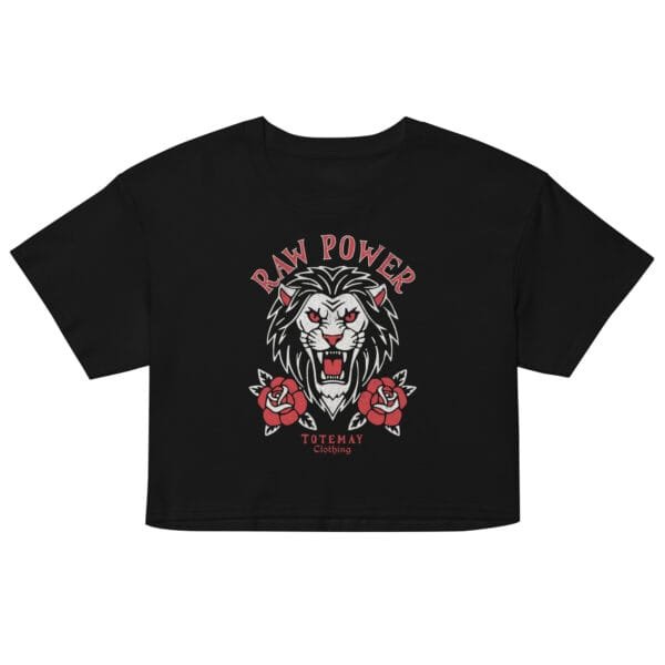 Alternative view of Raw Power - Black Women's Crop Tee