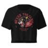 Never Too Close - Women's Crop Tee 8 womens crop top black front 6a1772b576620