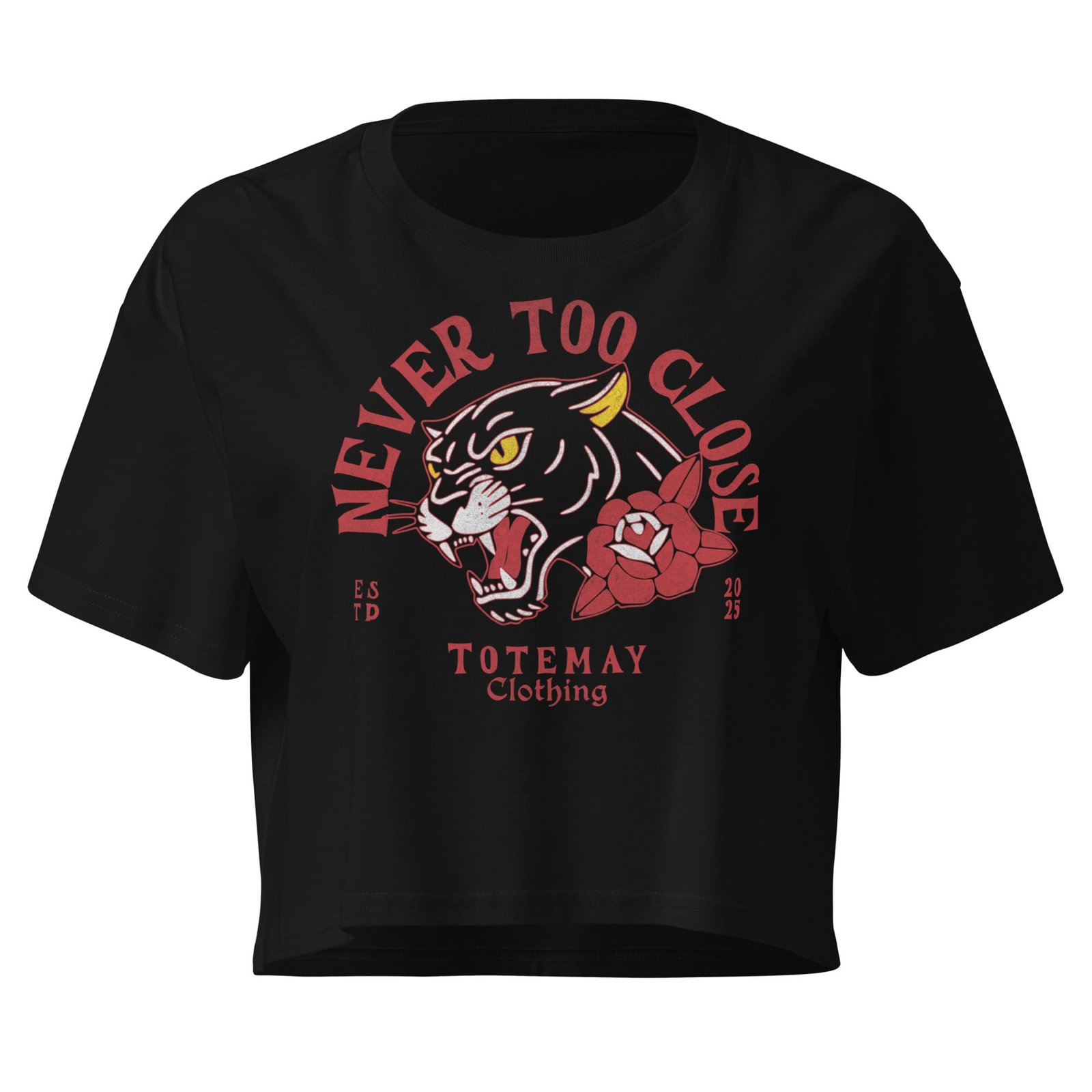 Never Too Close - Women's Crop Tee 3 Never Too Close - Women's Crop Tee - Image 3