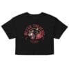 Never Too Close - Women's Crop Tee 9 womens crop top black front 6a1772b577f1b