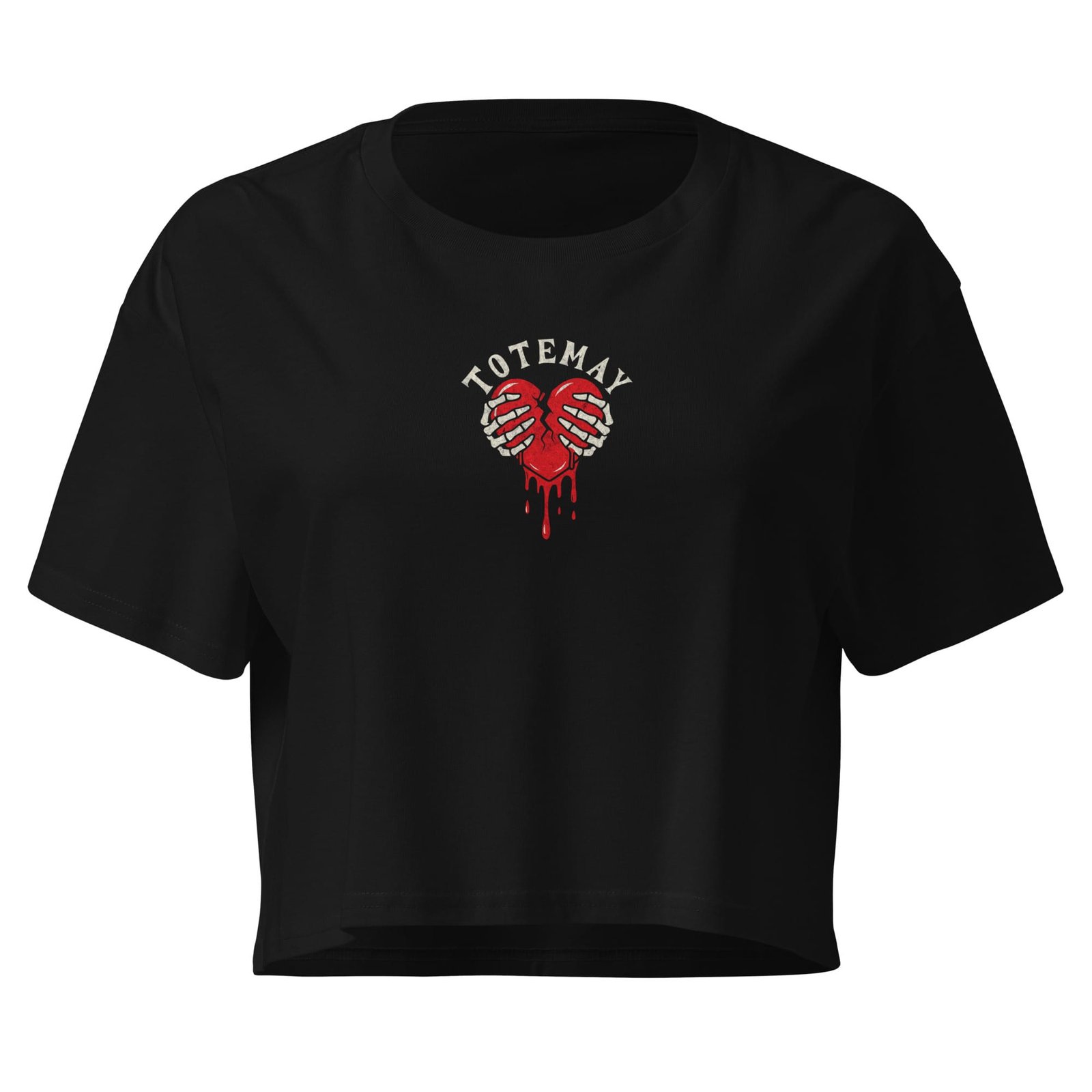 Damned Love - Black Women's Crop Tee 1 Damned Love - Black Women's Crop Tee