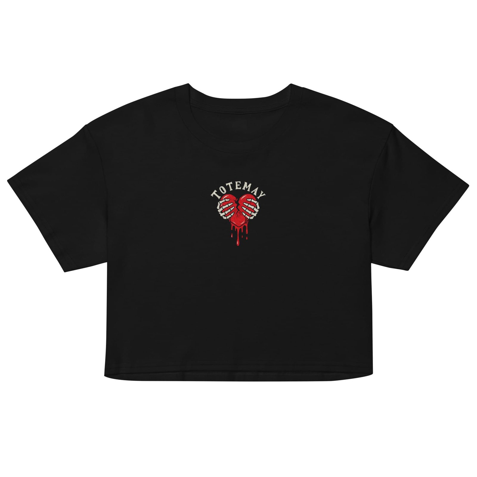 Damned Love - Black Women's Crop Tee 2 Damned Love - Black Women's Crop Tee - Image 2