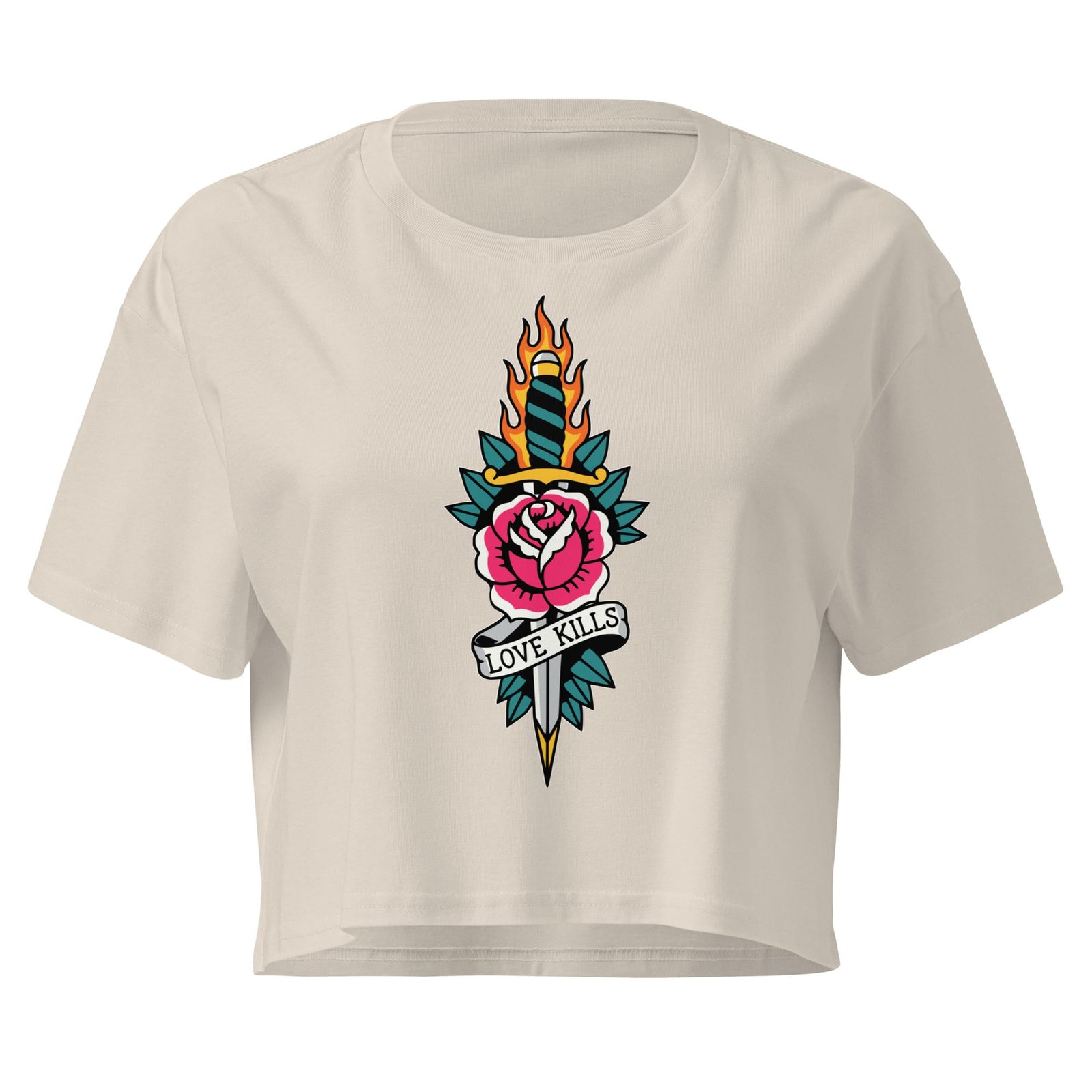 Love Kills - Women's Crop Tee 5 Love Kills - Women's Crop Tee - Image 5