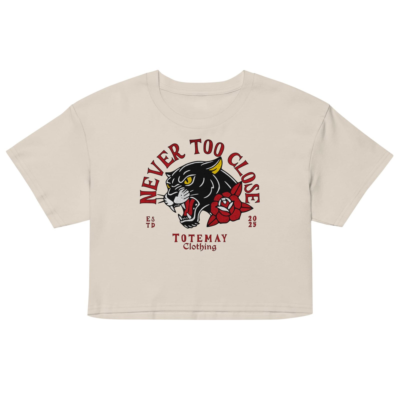 Never Too Close - Women's Crop Tee 6 Never Too Close - Women's Crop Tee - Image 6