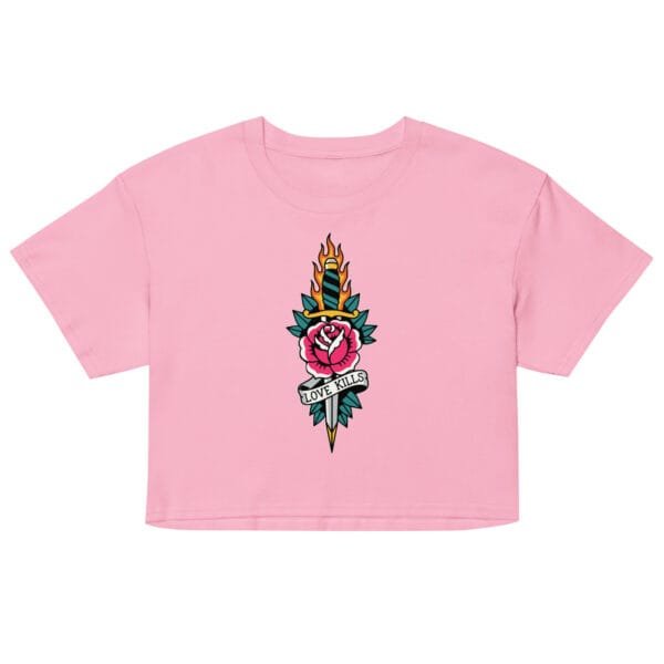 Alternative view of Love Kills - Women's Crop Tee