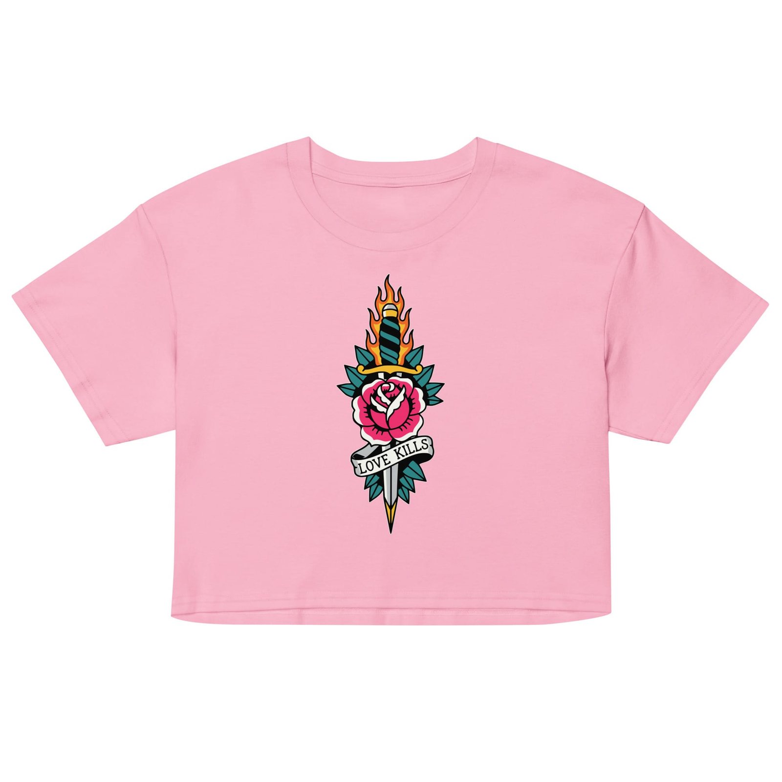 Love Kills - Women's Crop Tee 2 Love Kills - Women's Crop Tee - Image 2