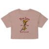 True Love - Women’s Crop Tee 7 womens crop top hazy pink front 6a16f51936711