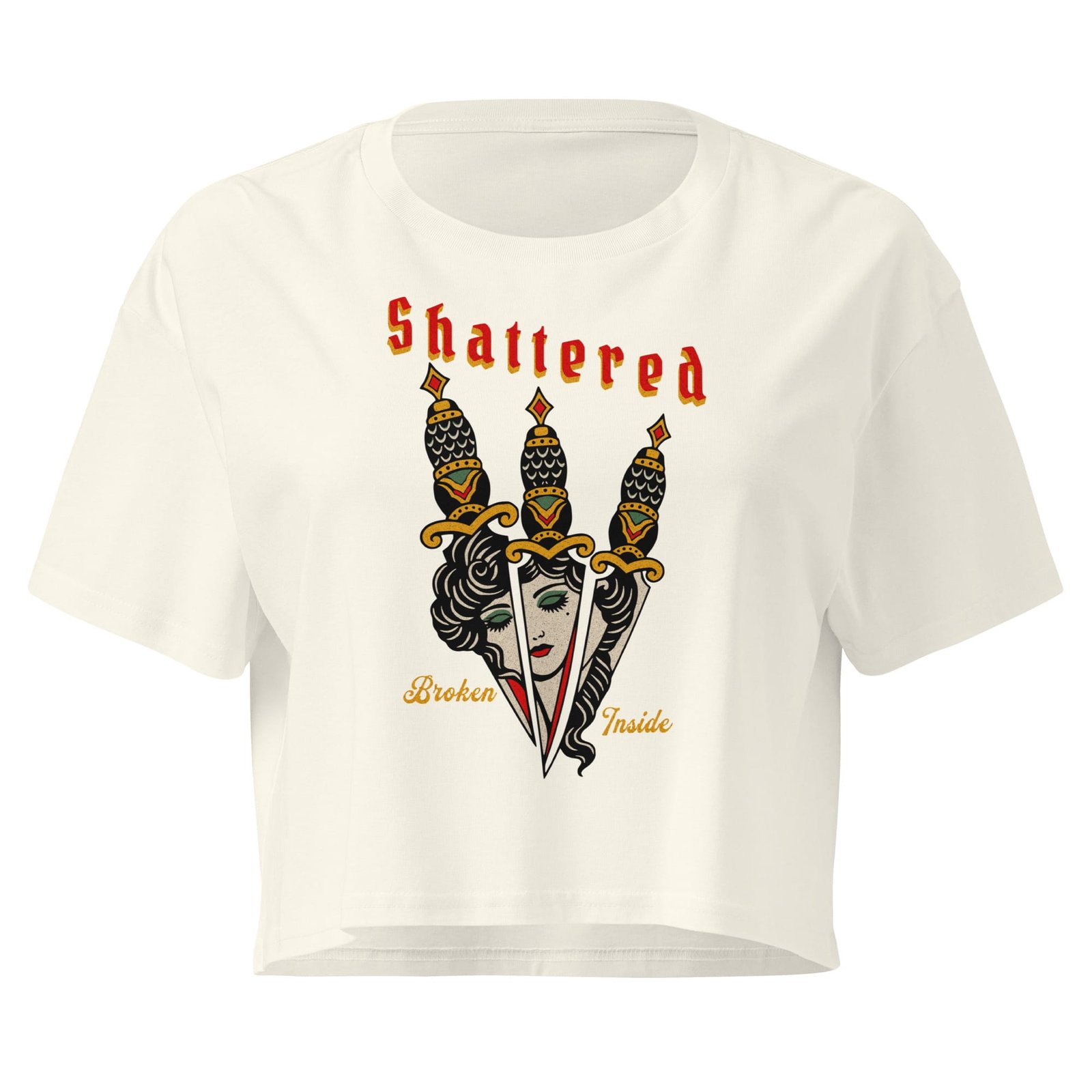 Shattered - Women's Crop Tee 3 Shattered - Women's Crop Tee - Image 3