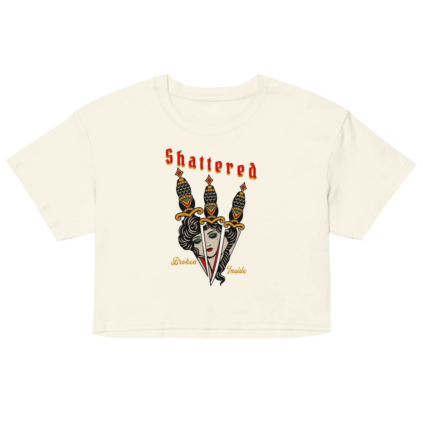 Shattered - Women's Crop Tee 4 Shattered - Women's Crop Tee - Image 4