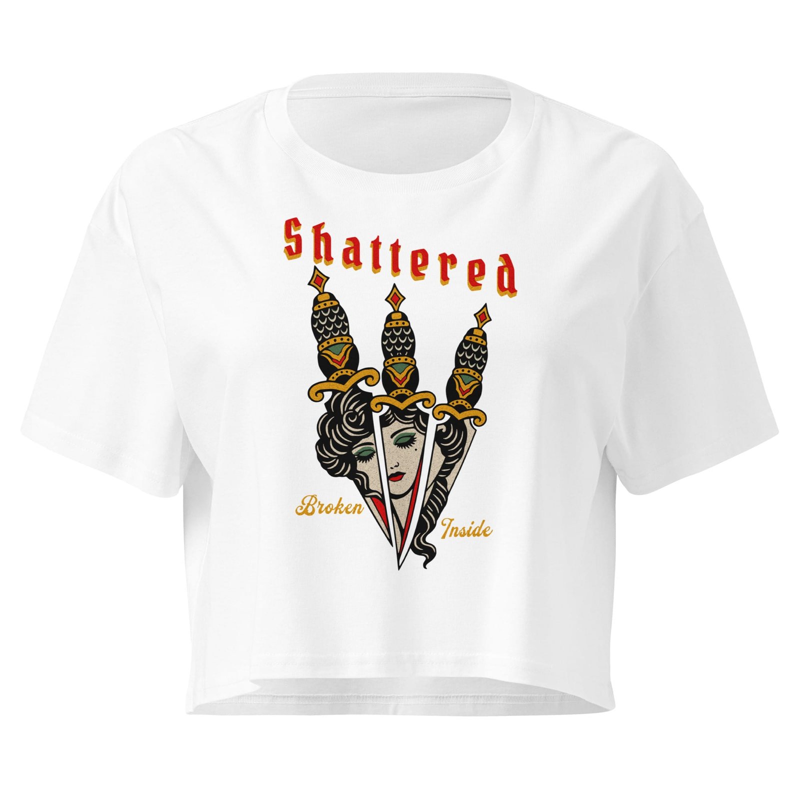 Shattered - Women's Crop Tee 5 Shattered - Women's Crop Tee - Image 5