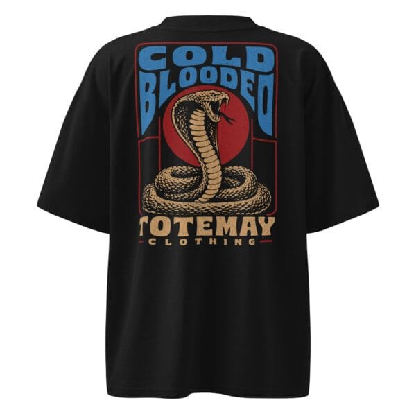 Cold Blooded - Oversized Black T-shirt