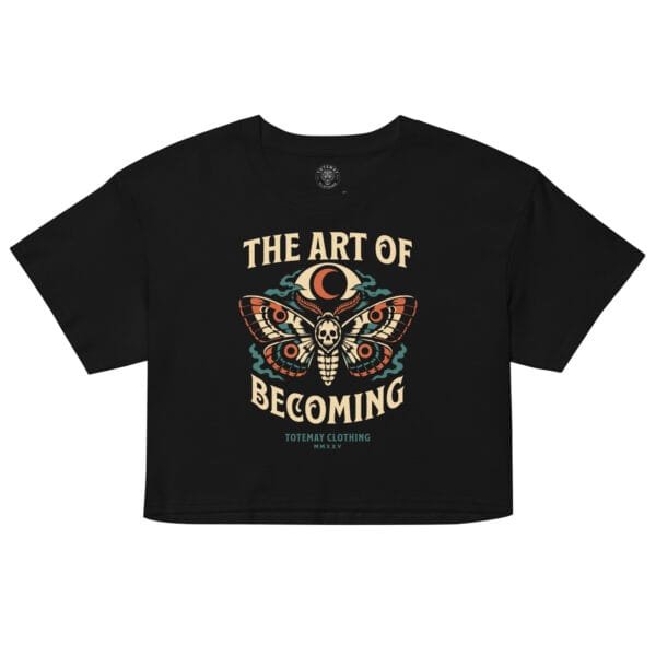 Alternative view of Cocoon - Black Crop Tee