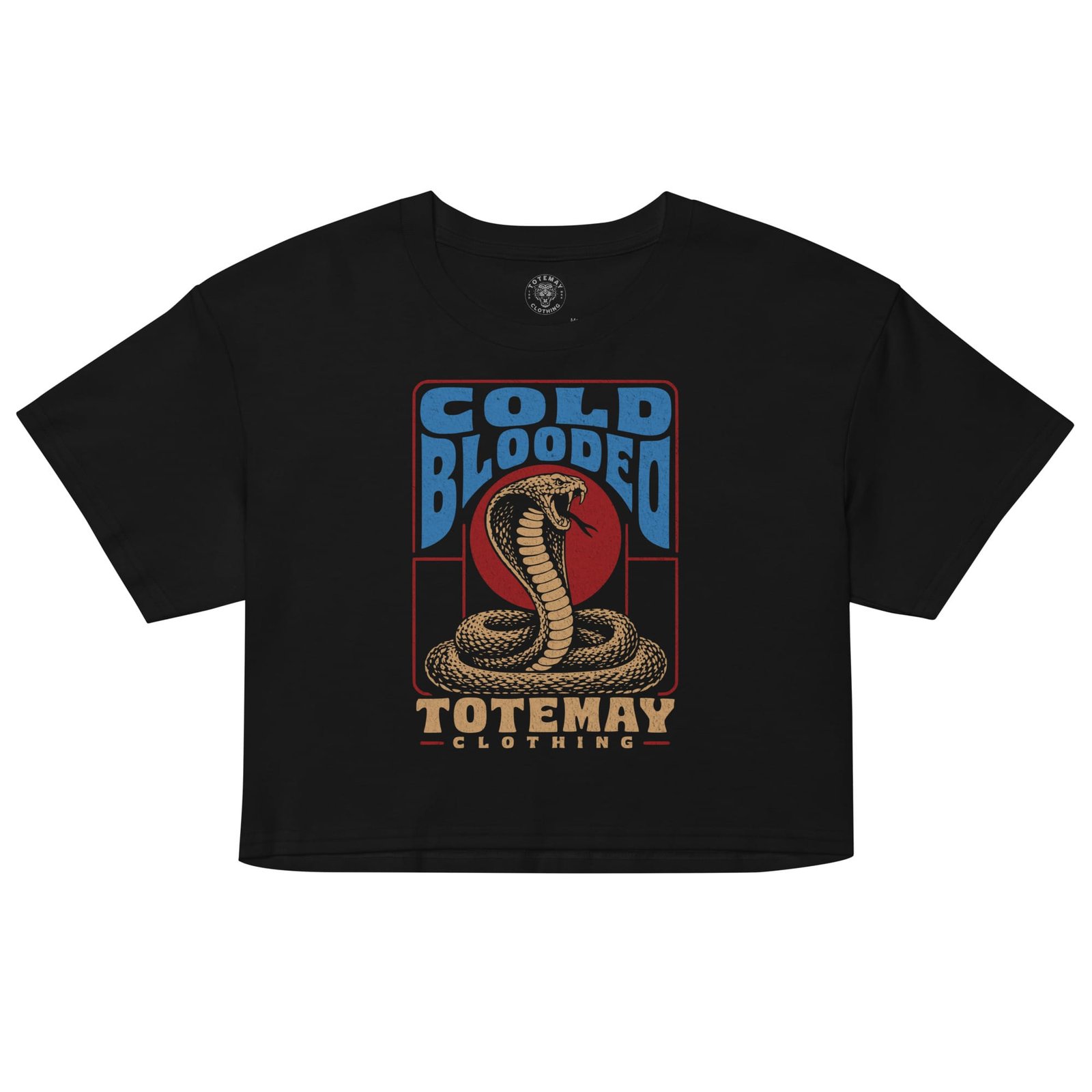 Cold Blooded - Black Crop Tee - Image 2