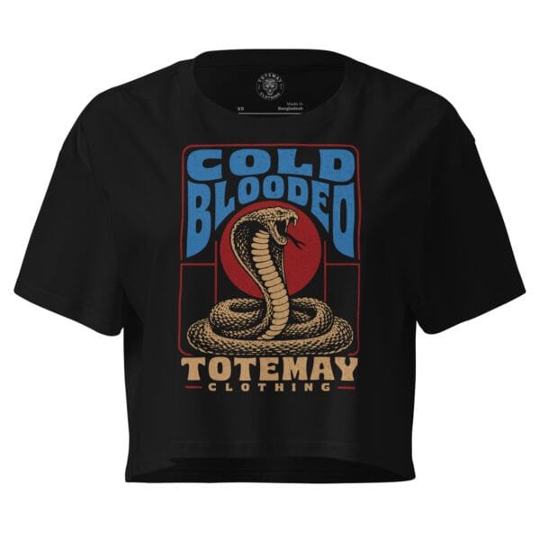 Cold Blooded - Black Crop Tee